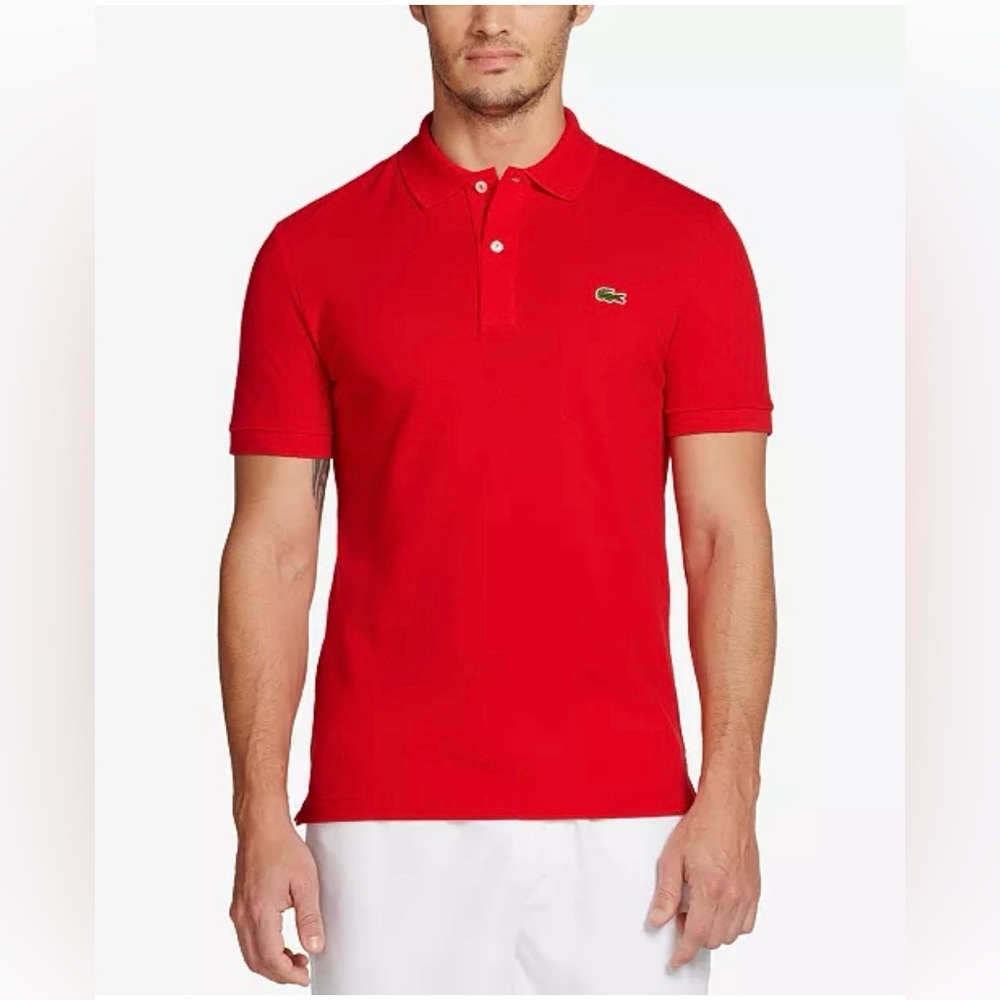 Lacoste Slim Fit Polo. Red. Size L.